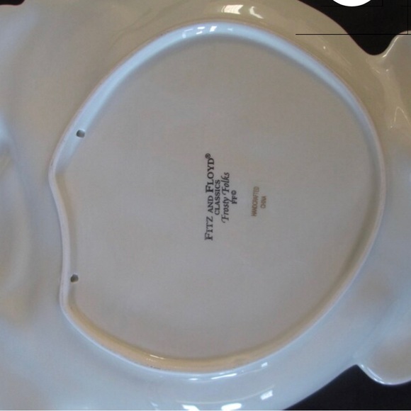 Fitz and Floyd Snowman with Tophat Canape Cookie Christmas Serving Platter Vtg - Picture 5 of 5